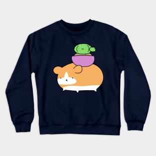 Hamster and Little Cactus Crewneck Sweatshirt